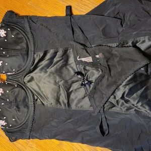 SEXY LITTLE THING Black Lingerie Set with Embroidered Details